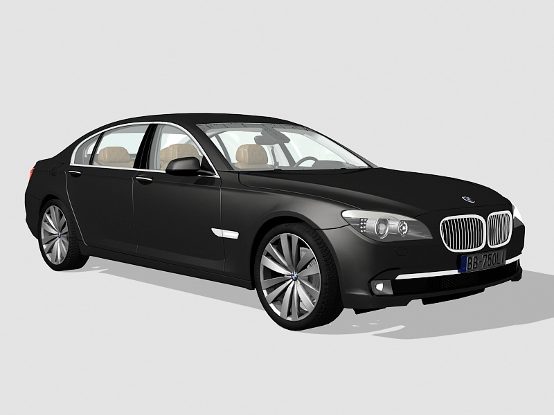 BMW E38 L7 3d rendering
