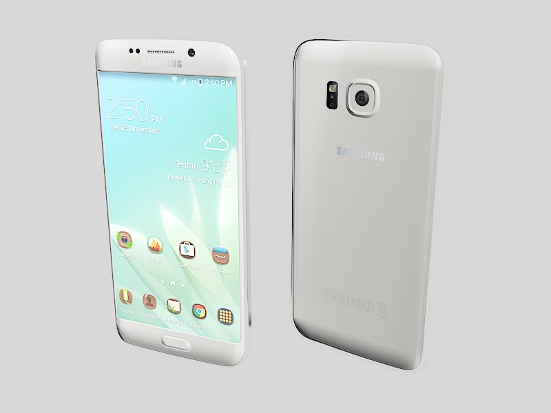 Samsung Galaxy S6 3d rendering