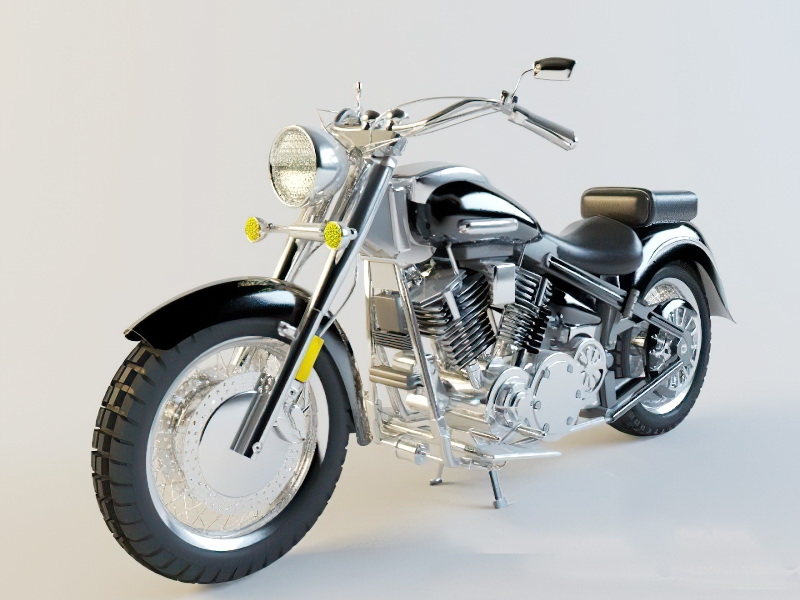 Yamaha Touring Motorcycle 3d rendering