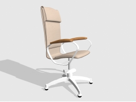 Beige Desk Chair 3d preview