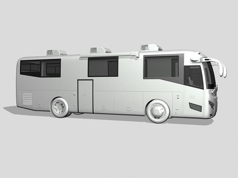 Motor Coach Bus 3d rendering