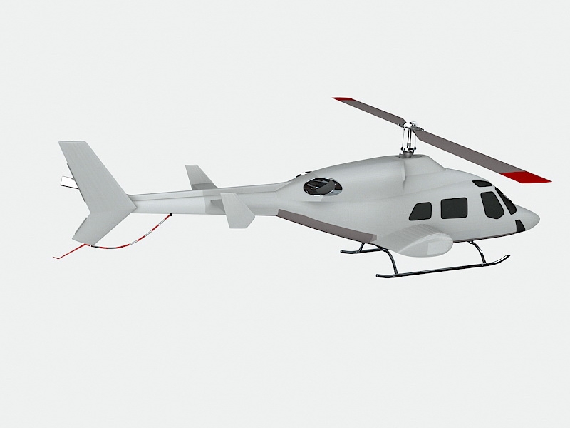 Ultralight Helicopter 3d rendering