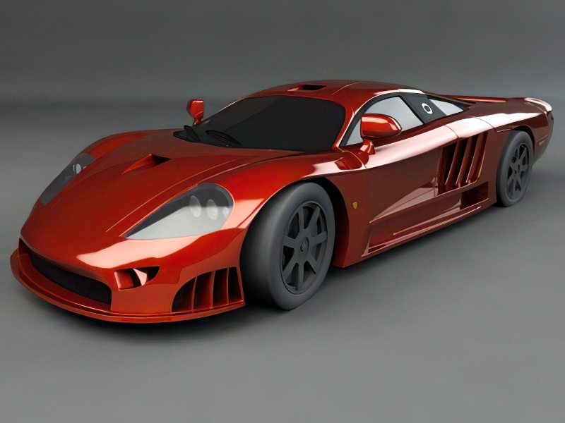 Red Roadster Car 3d rendering