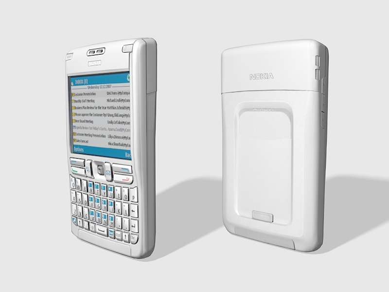 Nokia E61 Smartphone 3d rendering