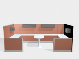 Office Cubicle Workstation Design 3d preview