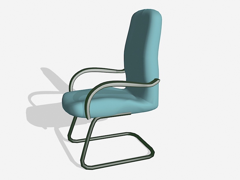 Light Blue Cantilever Chair 3d rendering