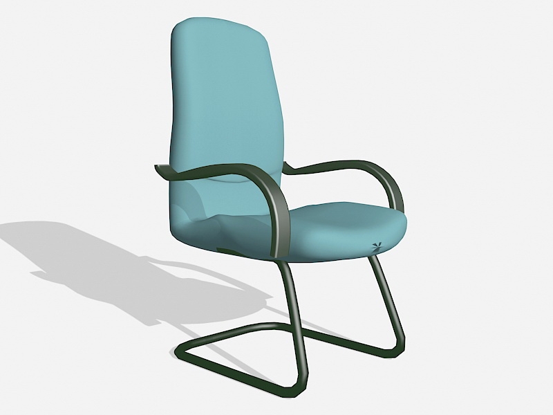 Light Blue Cantilever Chair 3d rendering