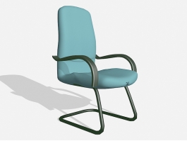 Light Blue Cantilever Chair 3d preview