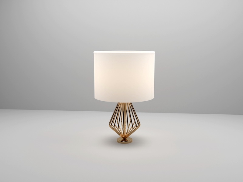 Modern Brass Table Lamp 3d rendering