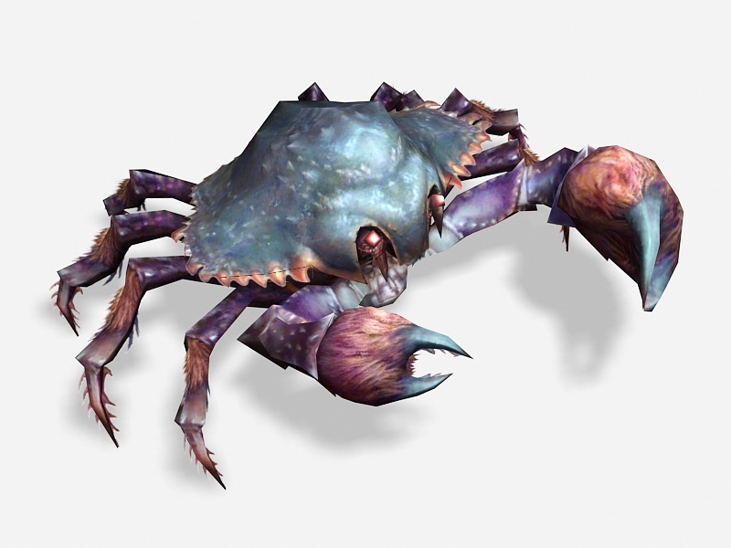 Giant Blue Crab 3d rendering