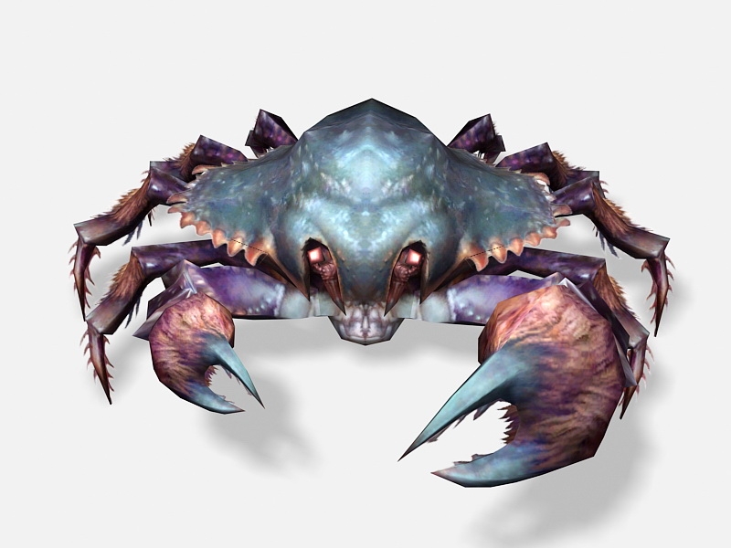 Giant Blue Crab 3d rendering