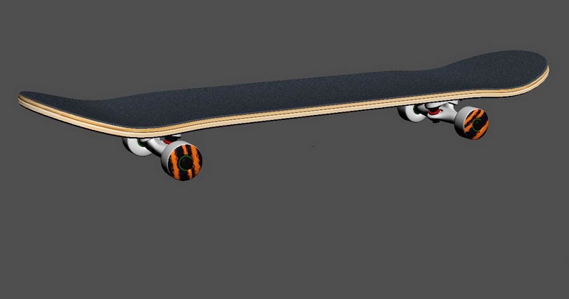 Beginner Skateboard 3d rendering