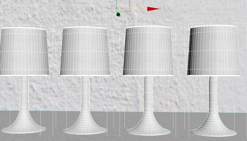 Colorful Table Lamp Collection 3d rendering