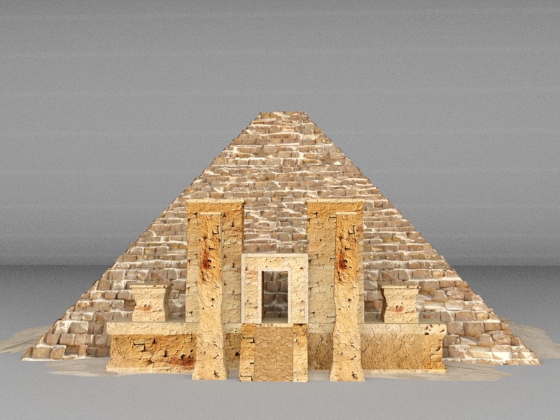 Ancient Egyptian Pyramids 3d rendering