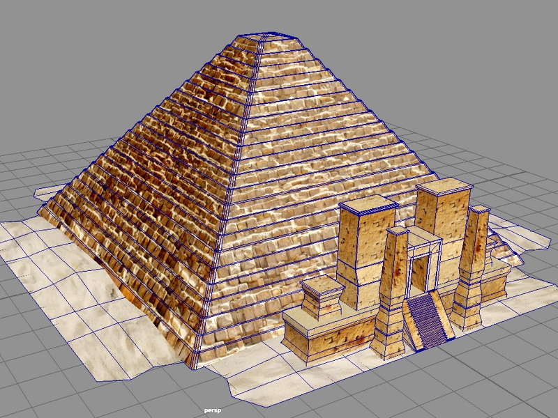 Ancient Egyptian Pyramids 3d rendering