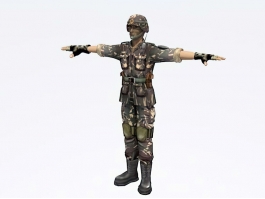 Chinese Soldier 3d preview
