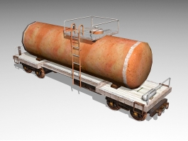 Old Oil Tank Train 3d model preview