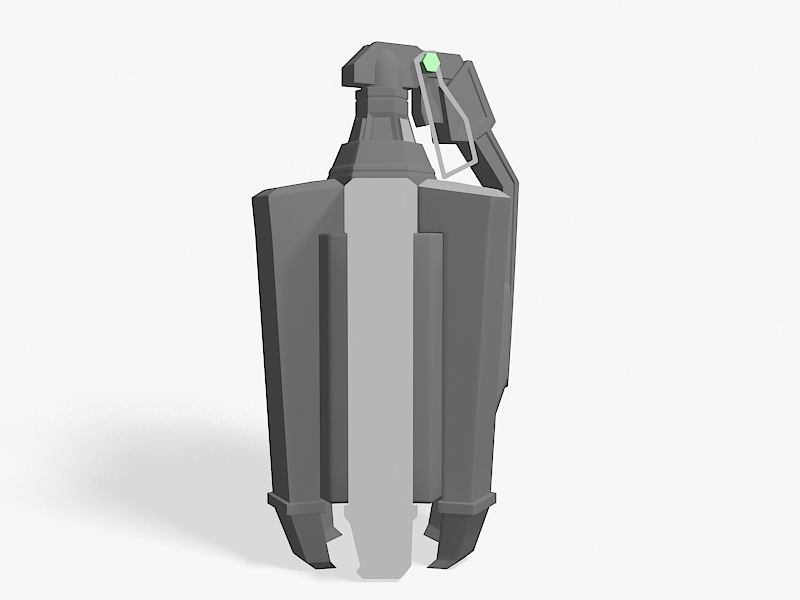 Futuristic Grenade Concept 3d rendering