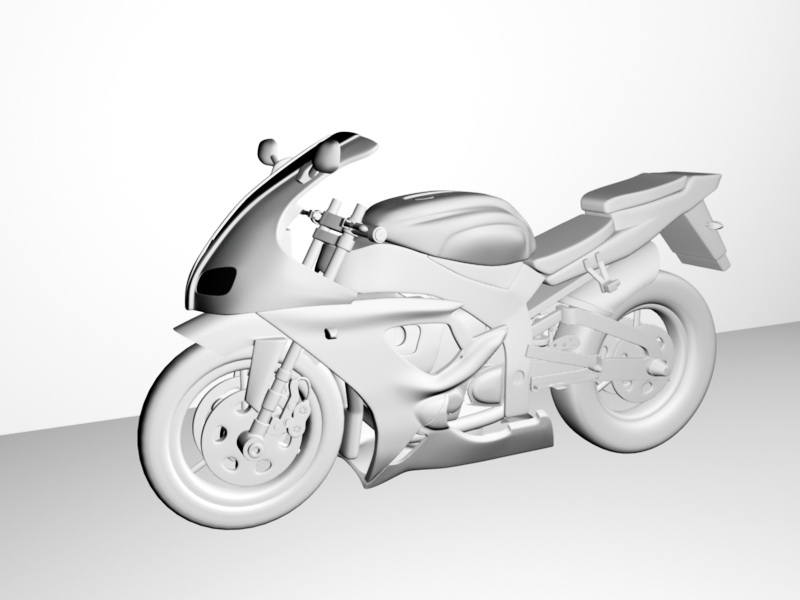 Sport Cruiser Motorcycle 3d rendering