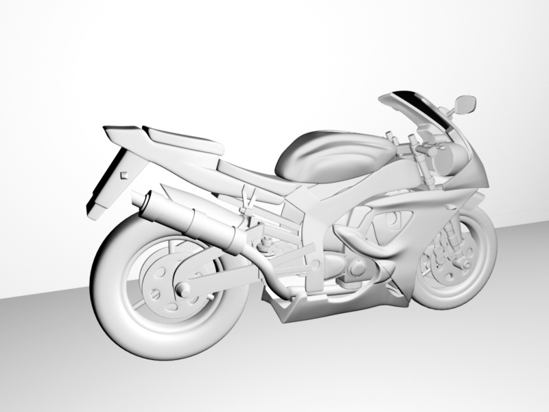 Sport Cruiser Motorcycle 3d rendering