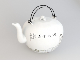 Vintage Chinese Teapot 3d model preview