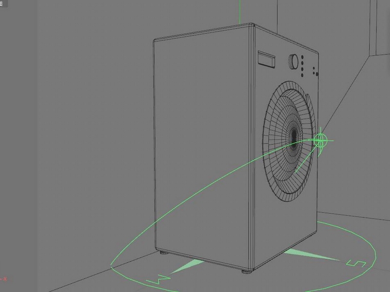 6Kg Front Loading Washing Machine 3d rendering