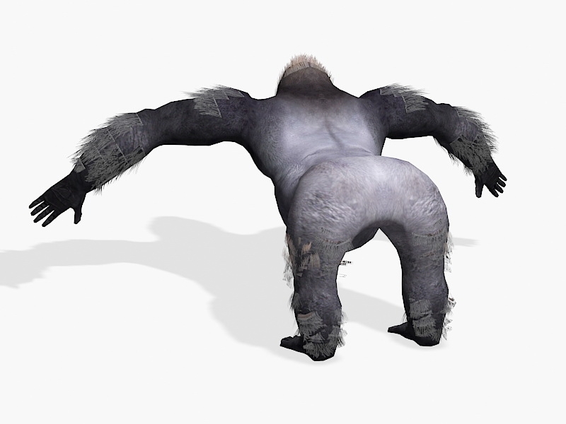 Muscular Gorilla 3d rendering