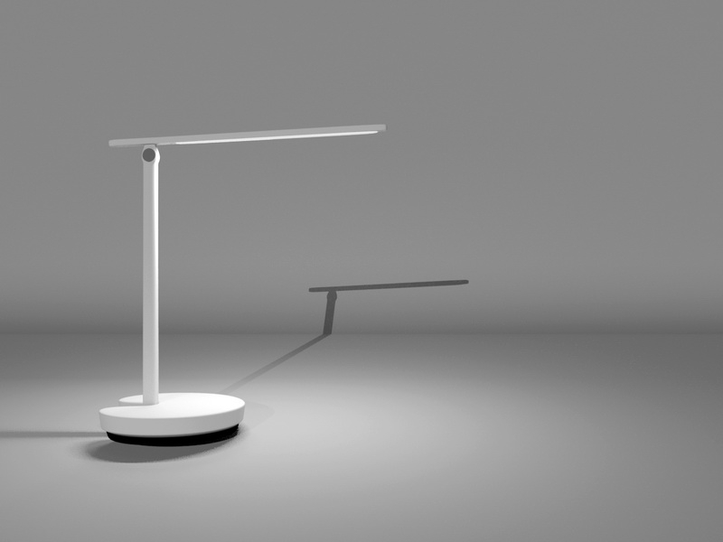 Modern White Desk Lamp 3d rendering