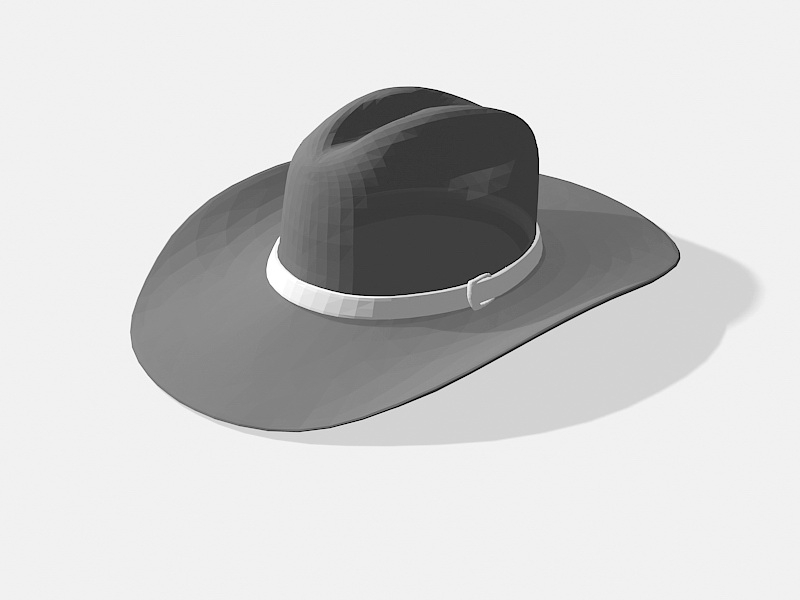 Black Fedora Hat 3d rendering