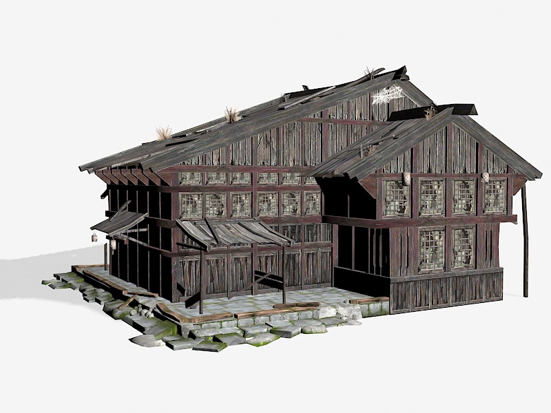 Old Abandoned House 3d rendering