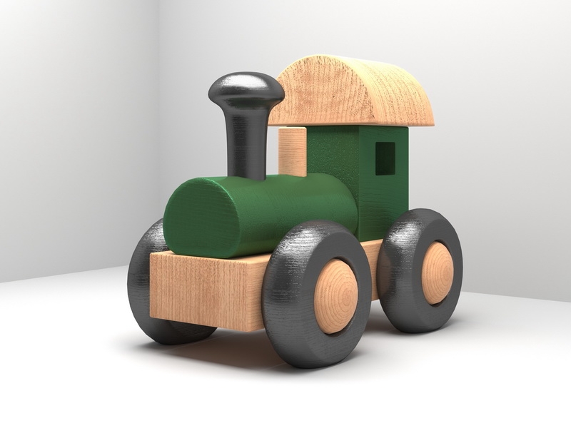 Kids Toy Train 3d rendering