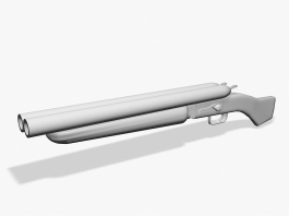 Double Barrel Shotgun 3d preview