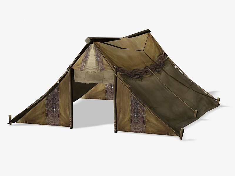 Old Camping Tent 3d rendering