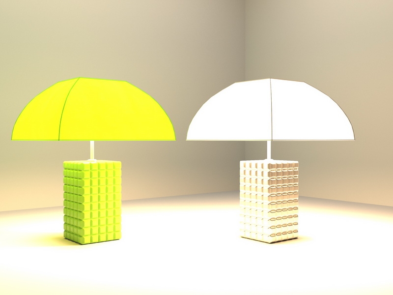 Designer Table Lamps 3d rendering
