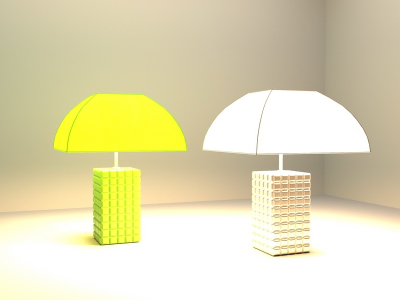 Designer Table Lamps 3d rendering