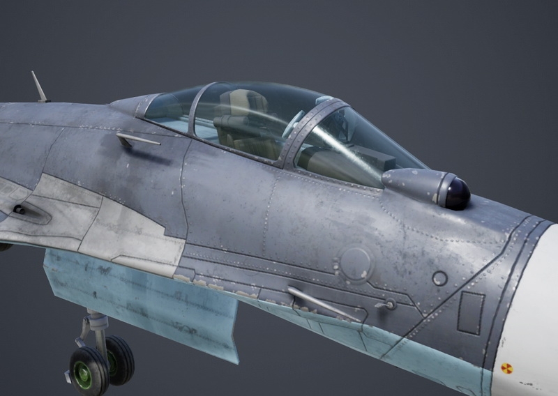 Su-33 Carrier-based Fighter 3d rendering