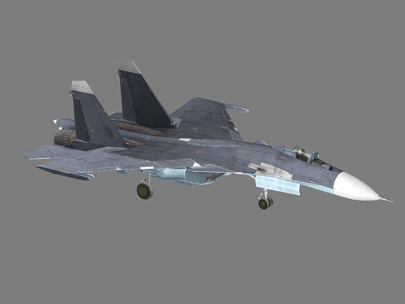 Su-33 Carrier-based Fighter 3d rendering