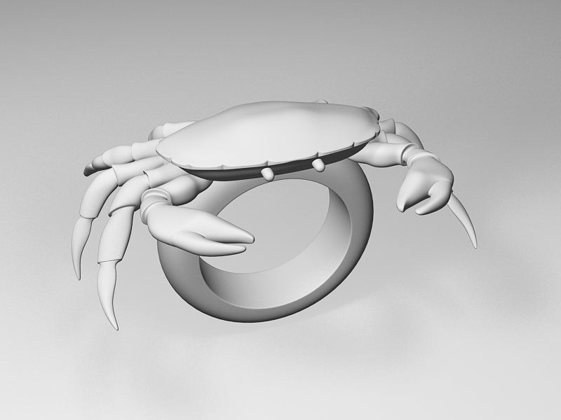 Crab Ring 3d rendering