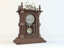 Antique Mantle Clock 3d model preview