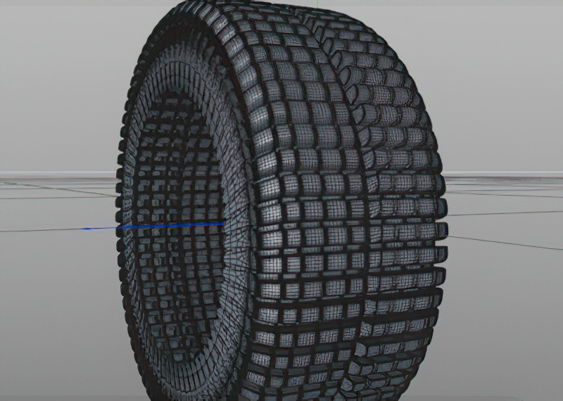 All Terrain Truck Tire 3d rendering