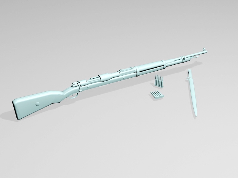 Mauser 98 Rifle 3d rendering