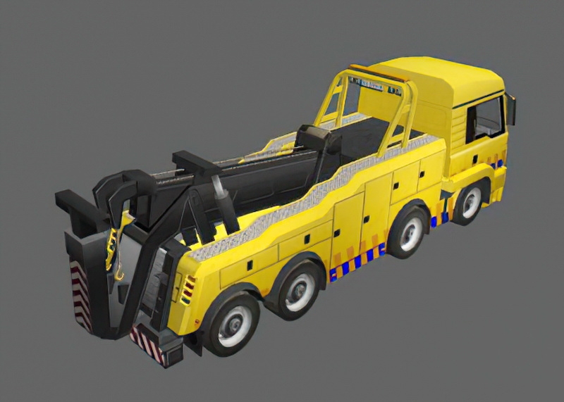 Tow Truck 3d rendering