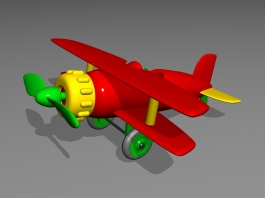 Plastic Airplane Toy 3d model preview
