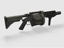 M32 MGL Multiple Grenade Launcher 3d preview