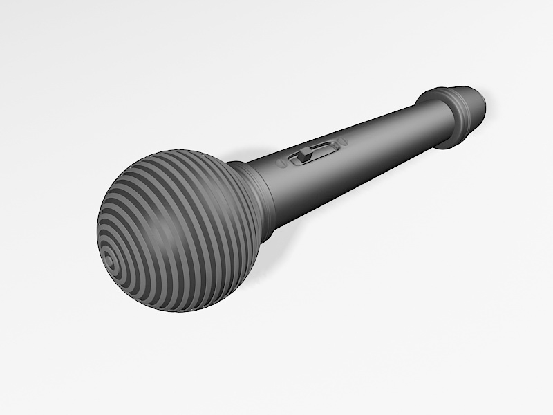 Handheld Microphone 3d rendering