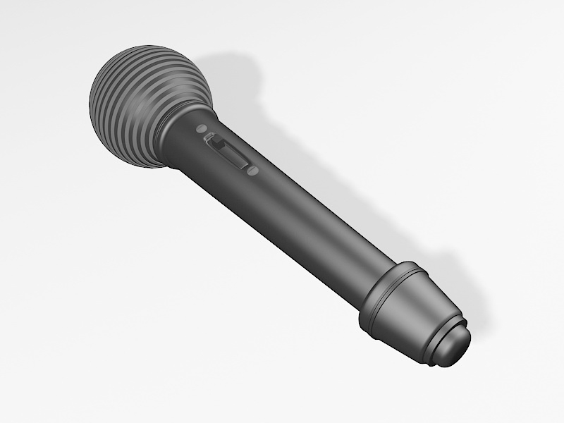 Handheld Microphone 3d rendering