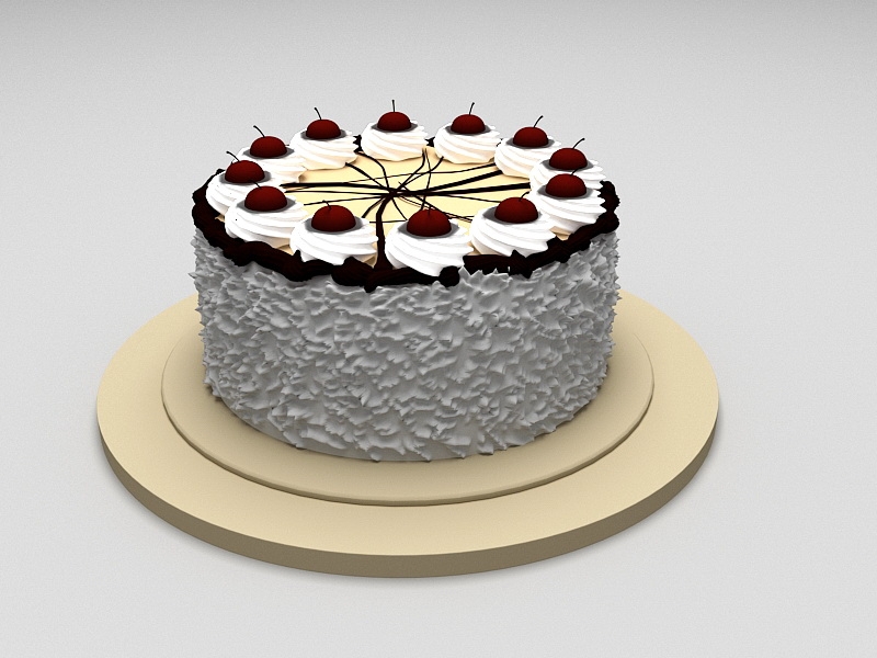 Fruit Cream Cake 3d rendering