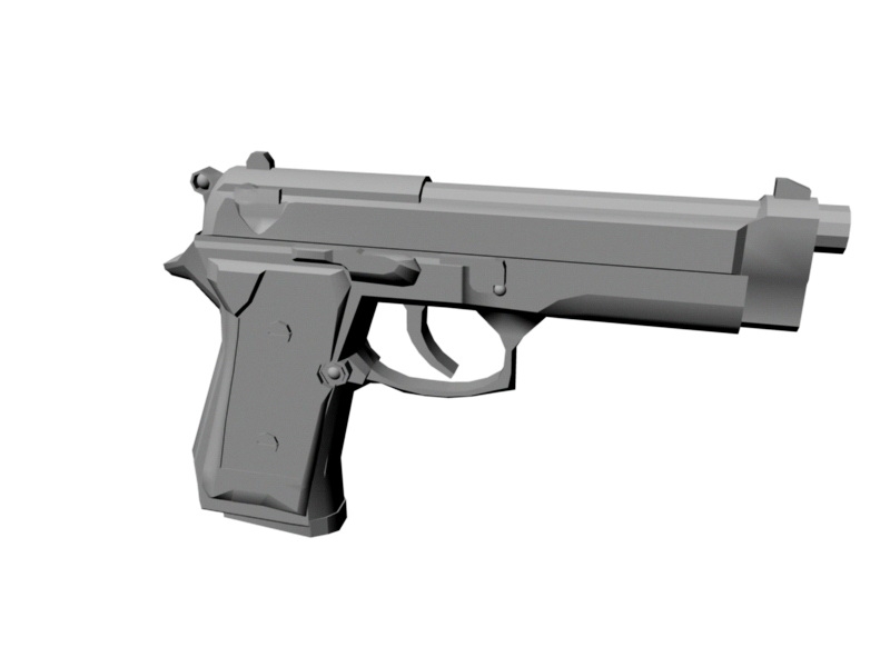Handgun Pistol 3d rendering