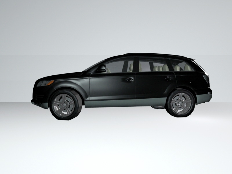 Audi Q7 Black 3d rendering