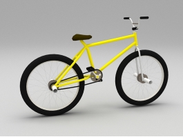 Yellow Bicycle 3d preview